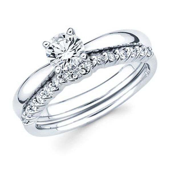 14k White Gold Bridal Set