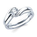 14k White Gold Bridal Set