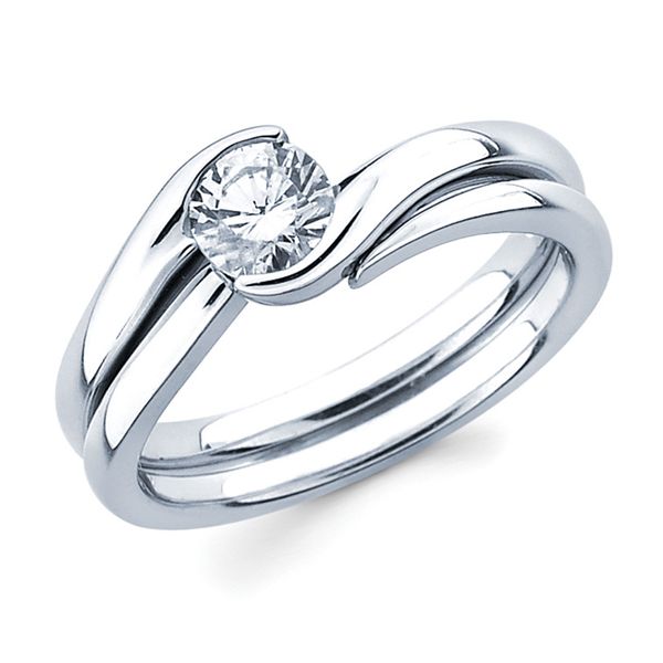 14k White Gold Bridal Set