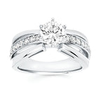 14k White Gold Bridal Set - Image 2