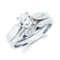 14k White Gold Bridal Set