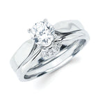 14k White Gold Bridal Set