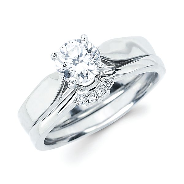 14k White Gold Bridal Set