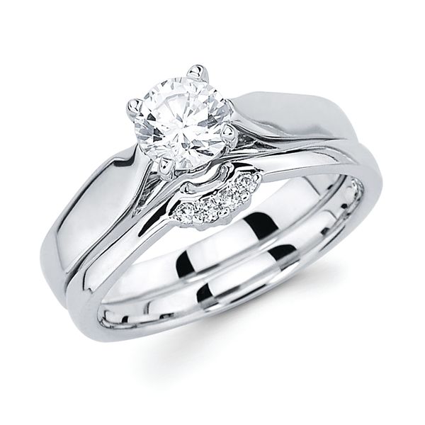 14k White Gold Bridal Set