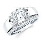14k White Gold Bridal Set