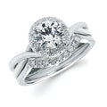 14k White Gold Bridal Set