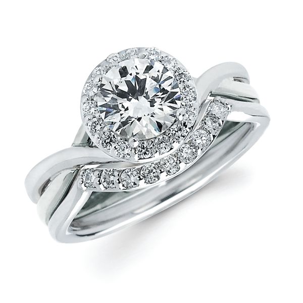 14k White Gold Bridal Set