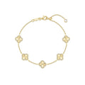 Gold Clover Motif Bracelet