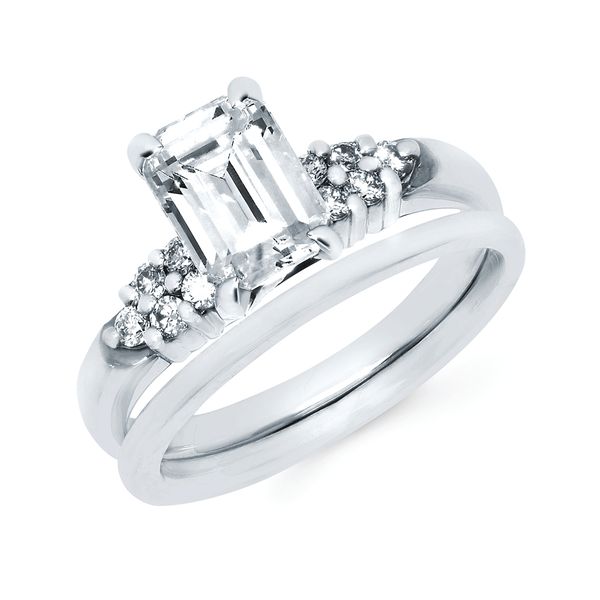 14k White Gold Bridal Set