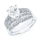 14k White Gold Bridal Set