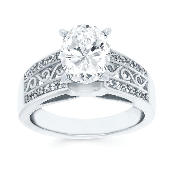 14k White Gold Bridal Set - Image 2