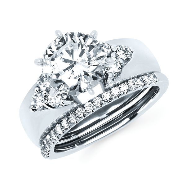 14k White Gold Bridal Set