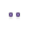 February Birthstone Solitaire Stud Earrings