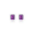 June Birthstone Solitaire Stud Earrings