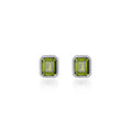 August Birthstone Solitaire Stud Earrings
