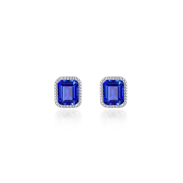 September Birthstone Solitaire Stud Earrings
