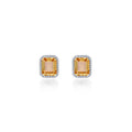 November Birthstone Solitaire Stud Earrings