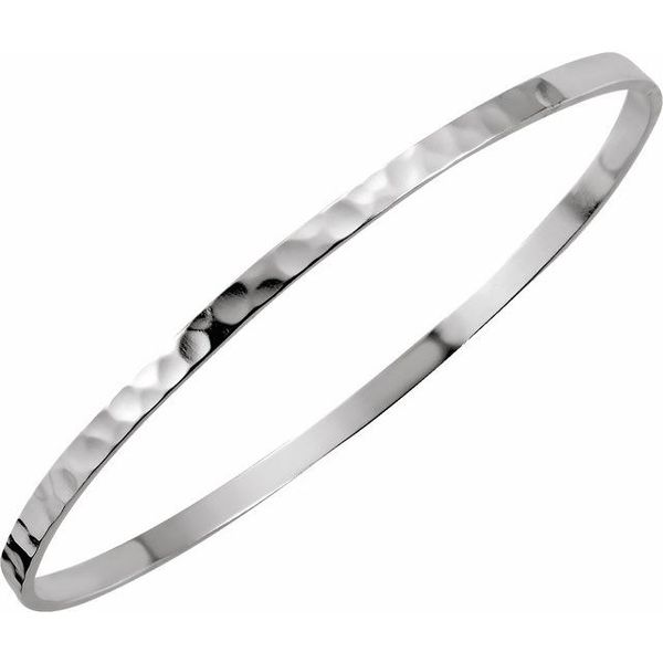 Hammered Bangle Bracelet - Image 2