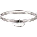 Triple Bangle Bracelet with Engravable Charm