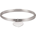 Heart Charm Bangle Bracelet