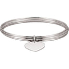 Heart Charm Bangle Bracelet