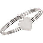 Heart Charm Bangle Bracelet - Image 2