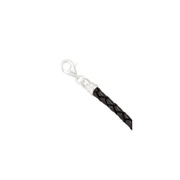 Kera® 3.0 mm Black Braided Leather Bracelet - Image 2