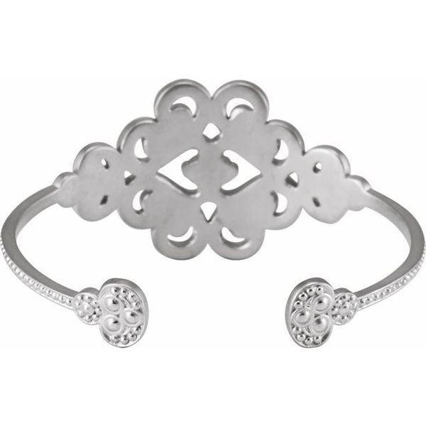 Accented Granulated Cuff Bracelet - Image 2