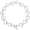 Accented Heart Link Bracelet