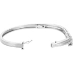 V Hinged Bangle Bracelet - Image 2