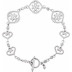 Granulated Heart Bracelet