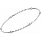 Bezel-Set Bangle Bracelet - Image 2