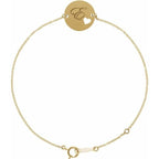 Engravable Pierced Heart Disc Bracelet - Image 3