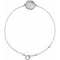 Engravable Beaded Disc Bracelet