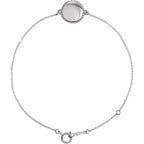 Engravable Beaded Disc Bracelet