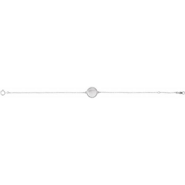 Engravable Beaded Disc Bracelet - Image 2