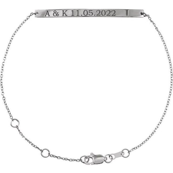 Engravable Bar Bracelet - Image 4