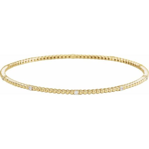 Accented Beaded Bangle Bracelet