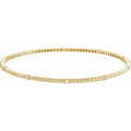 Accented Beaded Bangle Bracelet