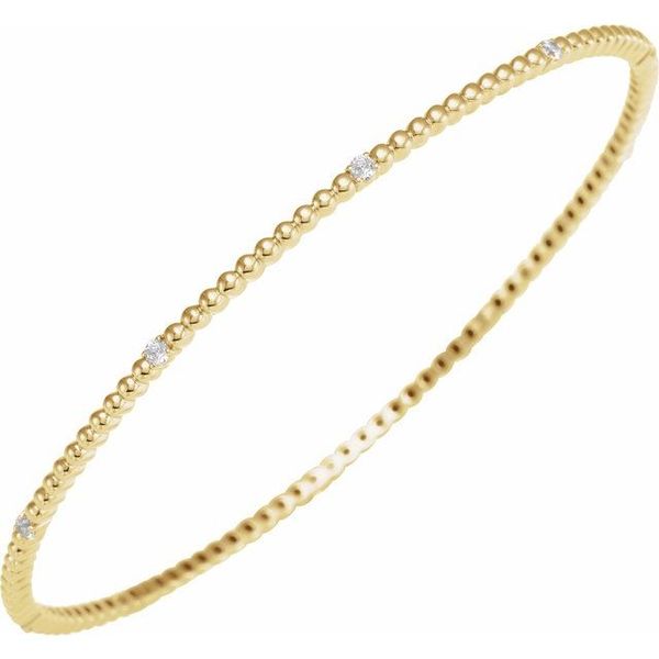 Accented Beaded Bangle Bracelet - Image 2