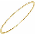 Accented Beaded Bangle Bracelet - Image 2