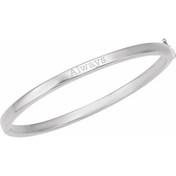 Engravable Hinged Bangle Bracelet - Image 4