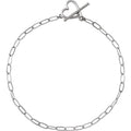 Heart & Paperclip-Style Bracelet