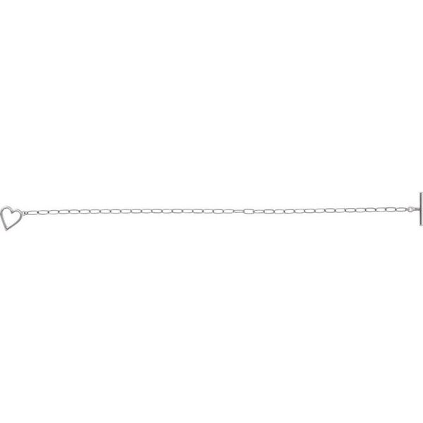 Heart & Paperclip-Style Bracelet - Image 2