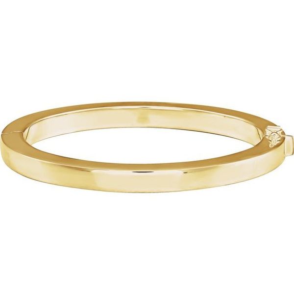 Engravable Tube Hinged Bangle Bracelet