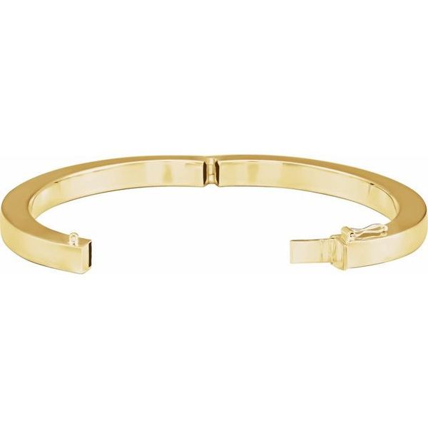 Engravable Tube Hinged Bangle Bracelet - Image 2