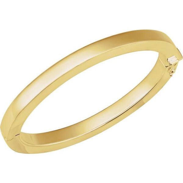 Engravable Tube Hinged Bangle Bracelet - Image 3
