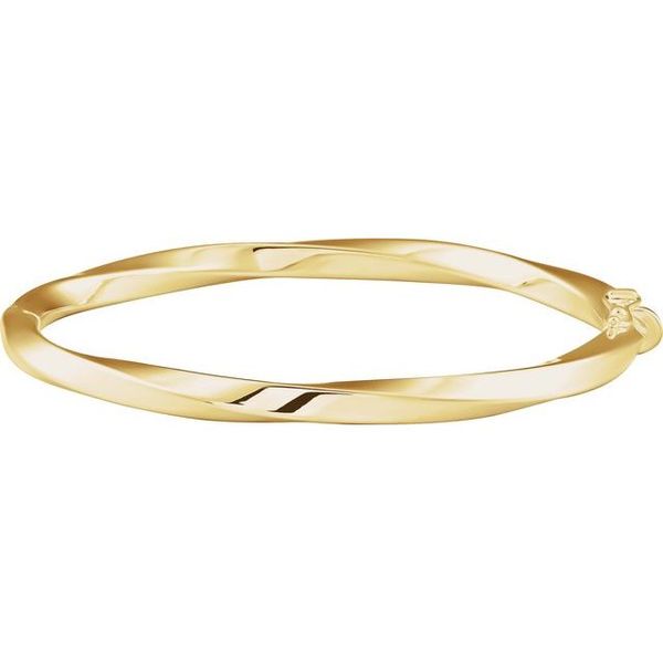 Hinged Twisted Bangle Bracelet