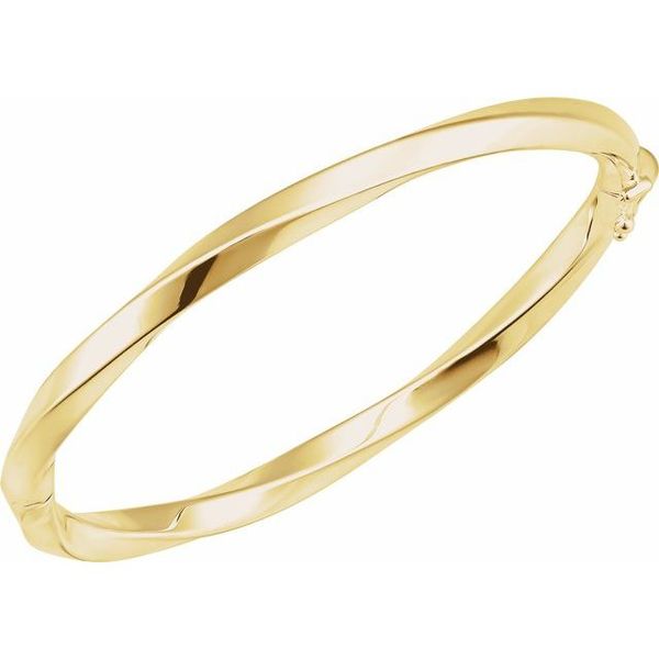 Hinged Twisted Bangle Bracelet - Image 3