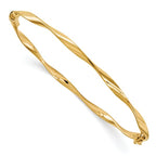 Leslie's 14K Polished Twisted Hinged Bangle